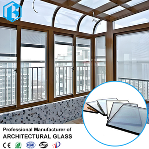 Verre isolant trempé <span class=keywords><strong>sur</strong></span> <span class=keywords><strong>mesure</strong></span> de haute qualité pour balcon extérieur en aluminium à pont thermique et salle de bain scellée - Product Image 1