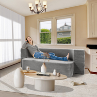 Sofá Cama Plegable de Dos Plazas con Reposabrazos, Estilo Japonés, Futón Multifuncional Reversible, con Espuma Viscoelástica para Dormitorio