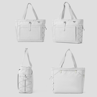 Sac fourre-tout léger et résistant à l'eau avec broderie de logo personnalisé, grande capacité, pour femmes et hommes, voyage, plage, gym, sport, à porter à l'épaule
