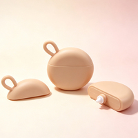 Flacon de crème solaire portable 30 ml vide, joli pot de soin en plastique à presser avec trou de suspension, personnalisable en gros