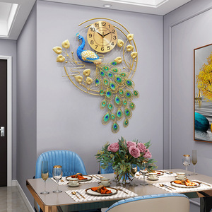 Horloge murale en <span class=keywords><strong>fer</strong></span> forgé créative et silencieuse, style paon, vente directe d'usine - Product Image 6