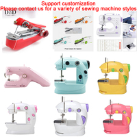 Outils de couture portables blancs Mini machine à coudre portable manuelle réglable