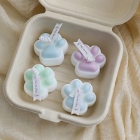 Bougie aromatique en forme de patte de chat mignonne, boîte cadeau d'anniversaire, décoration d'intérieur, faite à la main