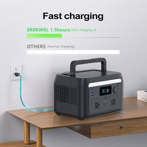 Estación de Energía Portátil al por Mayor de 600W 500Wh con Doble Salida de CA 110V Certificada por la FCC para el Mercado Estadounidense - Product Image 3