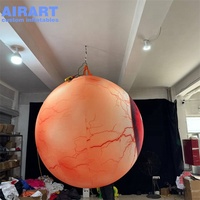 Modèle gonflable sur mesure pour décoration, Grand ballon gonflable œil de monstre rouge pour les festivals d'Halloween