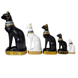 Luxe mignon dessin animé blanc <span class=keywords><strong>chat</strong></span> <span class=keywords><strong>noir</strong></span> ornements de noël articles chanceux <span class=keywords><strong>chat</strong></span> Statues résine artisanat pour cadeaux chambre décoration de la maison en vrac - Product Image 3