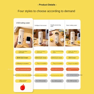 Portable 500ML Mini Travel Vacuum Flask Thermos Temperature Display 6-12 Hours Thermal Insulation for Tea Coffee Boiling Stewing - Product Image 3