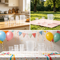 Contenants alimentaires en plastique transparents jetables en gros avec couvercles, mini-pots à portions pour sauces, desserts, bonbons et épices