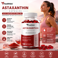 Capsules molles d'astaxanthine de qualité alimentaire supérieure, produits finis pour une consommation orale quotidienne