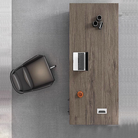 Bureau de direction de luxe moderne en bois rectangulaire avec design modulaire