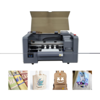 Nouvelle machine d'impression de t-shirts GWIN XP600 A3 avec tête Epson CMYK+W, sécheur agitateur entièrement automatique, impression rouleau-à-roule, RIP MainTop, garantie 1 an