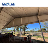KENTEN USA Project Écurie portable pour chevaux, Arène de spectacle, Arène de pâturage, Abri pour chevaux en PVC, Panneaux de tente pour manège