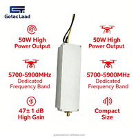 Module RF GAN 50W 5700-5900MHz GTA58P50, source numérique anti-drone, amplification du signal RF, protection contre l'eau, protection de sécurité