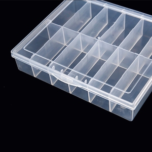 12 Grid Plastic Small Crafts <b>Storage</b> <b>Box</b> Adjustable Divider Organizer Salon Manicure Nail Art Container Holder Display <b>Tool</b> - Product Image 5
