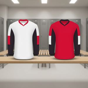 Custom Design Men's Ice Hockey Jersey Sublimation Printing V-Neck Short Sleeves 100% Polyester Summer Use Wholesale Available - Product Image 2