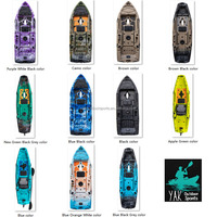 Kayak motorisé modulaire 2025 de 9 pieds de large en HDPE, facile à ranger, pour la pêche, propulsion par pédales, application de surf pour 3 personnes, 2 places
