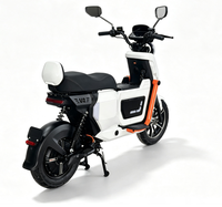 Moto électrique portable avec batterie amovible, scooter électrique pour la ville, double amortisseur arrière, vélo électrique pour les trajets quotidiens