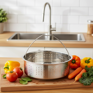 <span class=keywords><strong>Insert</strong></span> à vapeur en acier inoxydable 26 cm pour cuiseur à riz, dim sum et cuisson à la vapeur des légumes - Product Image 1