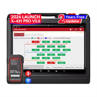 Lancement du scanner X431 Pro V5.0 avec connecteurs complets pour outil de diagnostic automobile, contrôle bidirectionnel, machine de diagnostic pour toutes les voitures