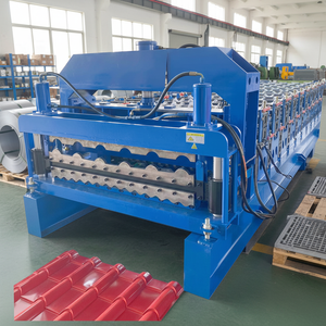 Double Layer Metal Steel Corrugated <b>Sheet</b> Glazed <b>Tile</b> Q <b>Tile</b> Roof Use Cold Roll Forming Machine - Product Image 1