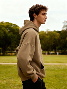 Người Đàn Ông Của Bông Hoodies Trống Nặng Trọng Lượng Quá Khổ Hoodies Tùy Chỉnh In Logo Người Đàn Ông Của Hoodies & Áo Nỉ - Product Image 2