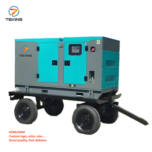 Groupe électrogène diesel de remorque mobile de cadre ouvert de Tekins 280Kw 350Kva option d'ATS de 380V 230V 50Hz 480V 400V pour l'usage extérieur de champ - Product Image 1
