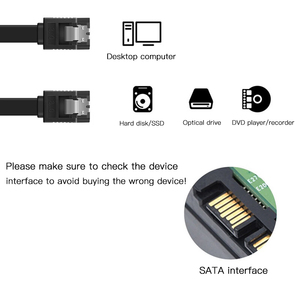 SATA3.0 SSD Serial Port <strong>Cable</strong> Optical Drive DVD Burner Universal High-speed Transmission SATA <strong>3</strong>.0 Data <strong>Cable</strong> - Product Image 2
