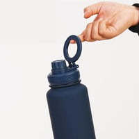 Gobelet personnalisé 32 oz 1000 ml en acier inoxydable à double paroi isolé sous vide avec revêtement en poudre, bouteille d'eau MagSafe avec support pour téléphone