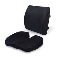 Bureaux et chaises de bureau Coussin de siège de voiture en mousse à mémoire et oreiller de dossier orthopédique, aidant à corriger et à soulager les douleurs à la taille