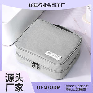 Trousse de Toilette Carrée Beilian Grande Capacité en Polyester – Organisateur de Voyage Portable pour Maquillage - Product Image 3