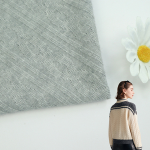 เสื้อสเวตเตอร์ผ้าแจ็คการ์ดผ้ายืดผ้าโพลีเอสเตอร์ผ้าเรยอนโพลีเอสเตอร์แบบถักเป็นมิตรกับสิ่งแวดล้อมทันสมัย - Product Image 1