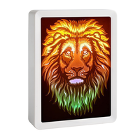 Lámparas de retrato del rey león, combinado de la silueta europea, arte, papel cortado, linterna, novedad
