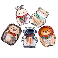 Lot de 10 sacs en plastique jetables à fermeture éclair, qualité alimentaire, motif astronaute, pour biscuits, bonbons, bijoux, boucles d'oreilles, emballage pour anniversaire d'enfant ou usage commercial
