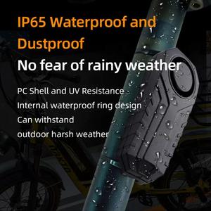 Alarme de vélo sans fil, détecteur de mouvement par vibration, étanche, alarme de moto avec télécommande - Product Image 4