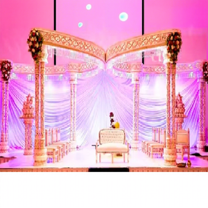 Mandap de mariage indien magnifique, Mandap de mariage hindou le plus élégant, Mandap de mariage sur le thème du papillon, Lagan Mandapam - Product Image 1