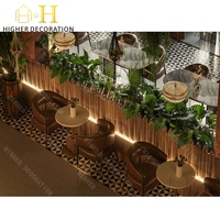 Salle à manger complète de qualité supérieure Comptoir de bar de restaurant en marbre personnalisé avec casier à vin Ensemble de meubles de restaurant de haute qualité