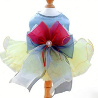 Jupe en gaze respirante style Princesse des Neiges pour petits chiens et chats