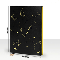 Promotionnel élégant luxe blanc étoilé papier à couverture rigide personnalisé A5 or bordure couture reliure cadeau cahier Journal planificateur