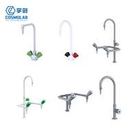 Grifo de Agua Pura para Laboratorio COSMOLab GC-FS-01, Montado en el Suelo, con Cuello de Cisne, para Uso Hospitalario, Escolar e Industrial, de PP y Latón, con Certificación CE/ISO