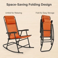 Chaise de camping pliable moderne en gros, avec cadre en acier inoxydable durable, tissu Teslin écologique, chaise à bascule zéro gravité