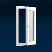 Fenêtre à battant en aluminium de conception simple NFRC TOMA, fenêtres pour maisons et appartements, grandes fenêtres en aluminium et verre