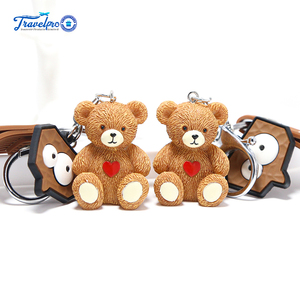 <span class=keywords><strong>Porte</strong></span>-clés en caoutchouc durable, motif dessin animé adorable, cadeau promotionnel gratuit, pendentif pour voiture, sac à main, ours mignon portable - Product Image 2
