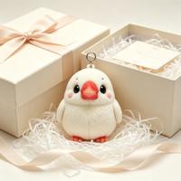 Porte-clés en peluche perroquet personnalisé ODM/OEM, couleur au choix, écologique, mignon, pendentif animal en peluche, mini breloque de sac, jouet promotionnel