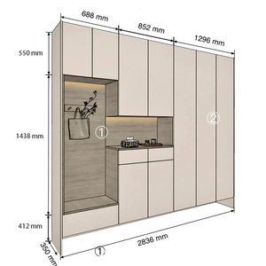 Muebles de armario personalizados al por mayor diseño moderno MDF/madera para sala de estar dormitorio - Product Image 6