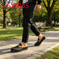 HY, Chaussures bateau marron minimalistes, au design élégant et tendance, style masque, populaires en Jamaïque, faciles à porter, en vente HSW033