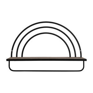 Rainbow Style <b>Wall</b> <b>Mounted</b> <b>Shelf</b> Modern Wood Metal Frame Storage Organizer for Living Room Home Decor - Product Image 2