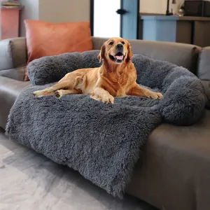 Abnehmbares Plüsch-Haustier-Hundebett-Sofa für große Hunde Hausmatten-Zwinger Winter Warm Cat Bed Pad Wasch bares Hunde kissen Decke Sofa bezug