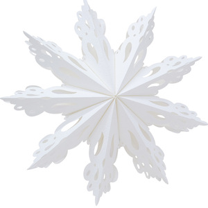 Large 40cm Origami LED Paper Lanterns Snowflake Hanging Home Decorations Wedding Christmas Crafts Gift