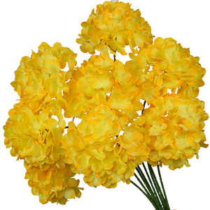 Flores Artificiales de Seda Amarillo Crema de Tallo Único para Decoración de Techo y Arreglos Florales - Product Image 5