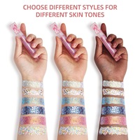 Fard à paupières liquide personnalisé avec logo, faible MOQ, marque privée, fard à paupières pailleté, maquillage